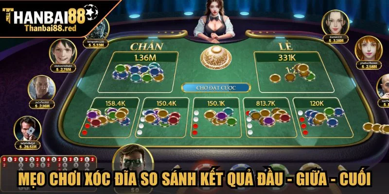 Mẹo Chơi Xóc Đĩa Hiệu Quả Và Kinh Nghiệm Từ Thanbai88 3 Mẹo chơi Xóc Đĩa so sánh kết quả đầu - giữa - cuối phiên
